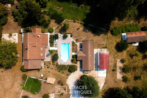 Bâtisse de 1850 rénovée avec piscine et dépendance dans les Landes