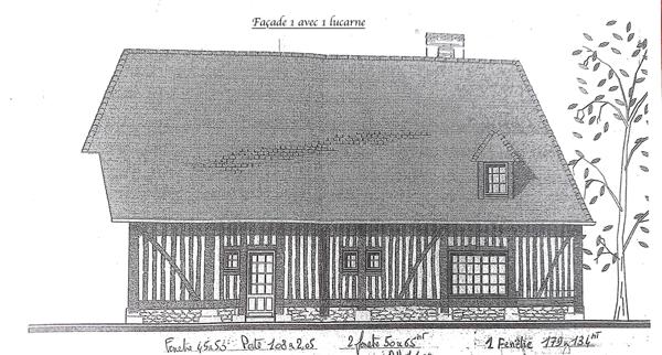 À VENDRE STRUCTURE BOIS D'UNE AUTHENTIQUE MAISON ANCIENNE À COLOMBAGES EN NORMANDIE (14) À ÉDIFIER