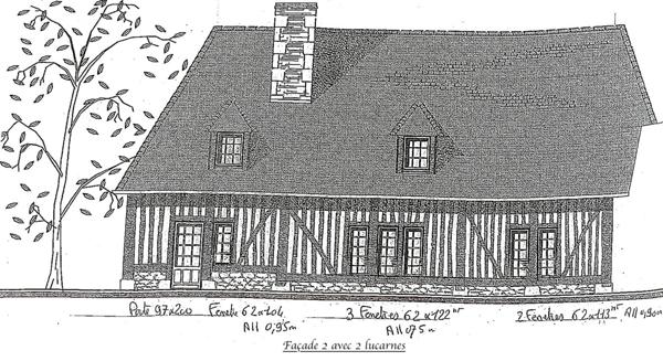 À VENDRE STRUCTURE BOIS D'UNE AUTHENTIQUE MAISON ANCIENNE À COLOMBAGES EN NORMANDIE (14) À ÉDIFIER