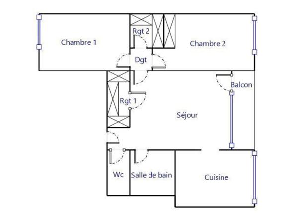 Appartement 3 pièces - 61 m²