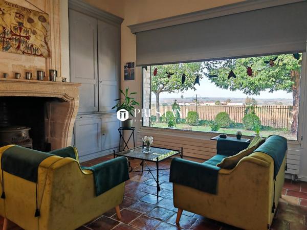 Magnifique maison de maître restaurée avec parc et vue sur les vignes, à 15 min des commerces, COGNAC