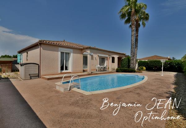 À vendre – Maison de plain-pied 4 faces avec piscine – Sérignan (34)