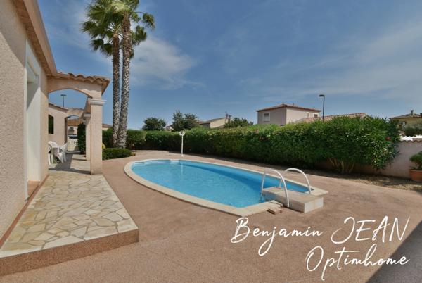 À vendre – Maison de plain-pied 4 faces avec piscine – Sérignan (34)