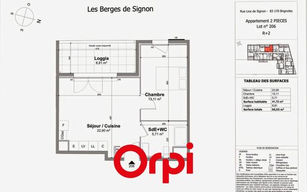Appartement à vendre    2 pièces • 41,72 m2 Brignoles