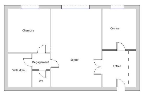 Appartement 2 pièces - 44 m²
