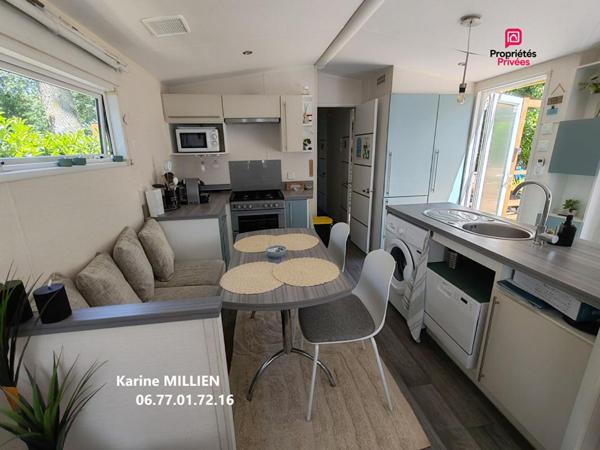 MARCILLY SUR EURE 27810 Mobil home aménagé et équipé - Terrasse en bois couverte (en cours de finition) - Terrain - 93 000  HAI