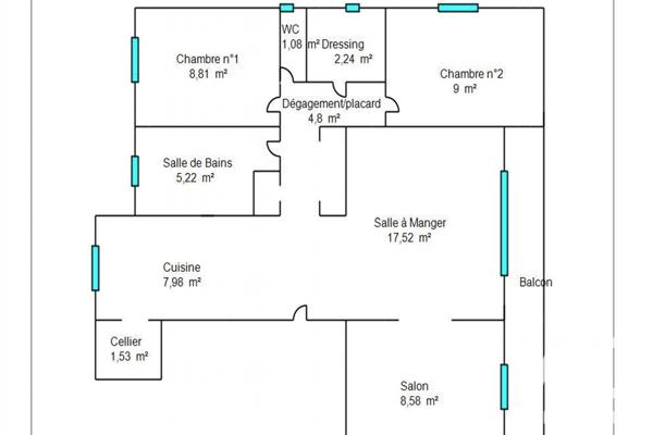 Appartement à vendre 4 pièces 66,76 m² Bois-d'Arcy