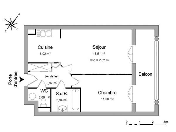 Location Appartement 2 pièces 47.5 m² - 176 AVENUE JEAN JAURES Drancy 93700