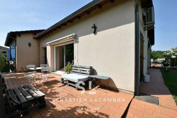 Lescure-d'Albigeois (81380) Maison familiale 6 pièces + jardin arboré sans vis-à-vis + Lescure-d’Albigeois + terrasses & piscine