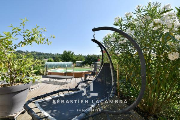 Lescure-d'Albigeois (81380) Maison familiale 6 pièces + jardin arboré sans vis-à-vis + Lescure-d’Albigeois + terrasses & piscine