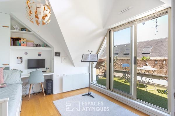Appartement contemporain en dernier étage avec terrasse au coeur de Neudorf