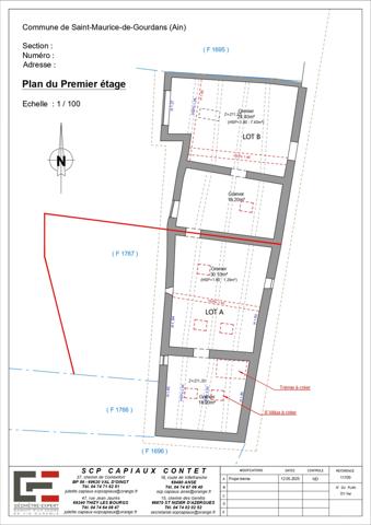 Saint-Maurice-de-Gourdans (01800) À vendre – Maison de village mitoyenne issue d’une division (Lot A)