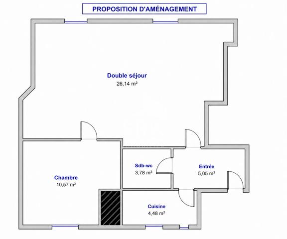 Mairie de Levallois - 3 pièces de 50 m²