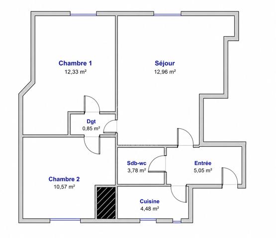 Mairie de Levallois - 3 pièces de 50 m²