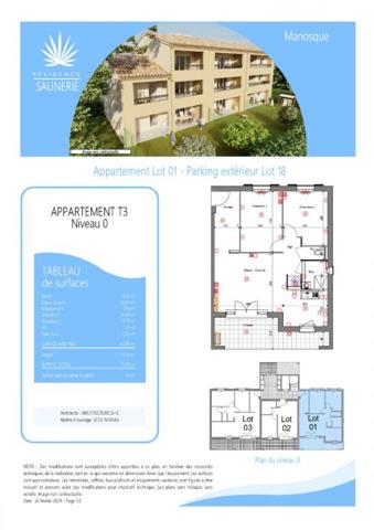 Appartement avec Jardin Manosque 3 pièces 69,5 m² - 285 000 Euros -