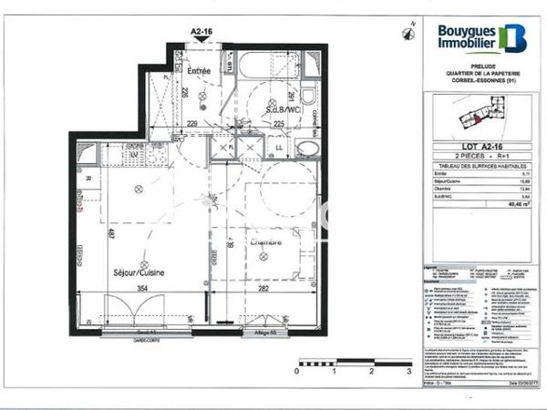 Location Appartement 2 pièces 40.46 m² - 21 RUE JEAN PIESTRE Corbeil Essonnes 91100