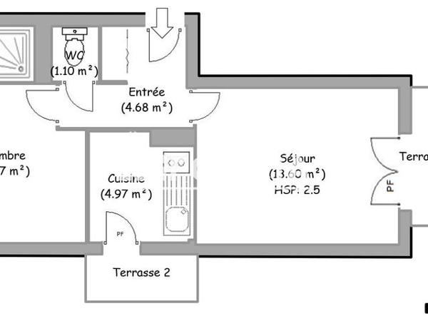 Location Appartement 2 pièces 38.1 m² - LE DIDEROT ETG 1 APT 36 - 378 AVENUE DU VAL DE MONTFERRAND Montpellier 34090