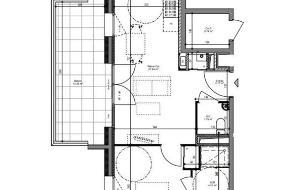 Appartement à vendre    3 pièces • 66,14 m2 Saint-Cassin