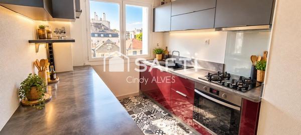 Appartement T3 avec ascenseur, cave et parking.