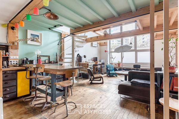 Loft en duplex au calme dans un ancien atelier