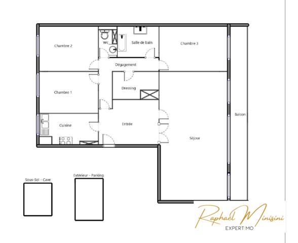 Versailles (78000) Appartement 5 pièces très lumineux, traversant EST-OUEST avec balcon