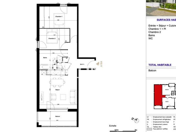 Location Appartement 3 pièces 65.3 m² - 79 ROUTE DE BORDEAUX Audenge 33980