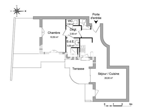Location Appartement 2 pièces 43.5 m² - 24 RUE VICTOR HUGO Montreuil Juigne 49460