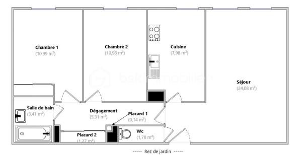 Appartement de 65,94 m²