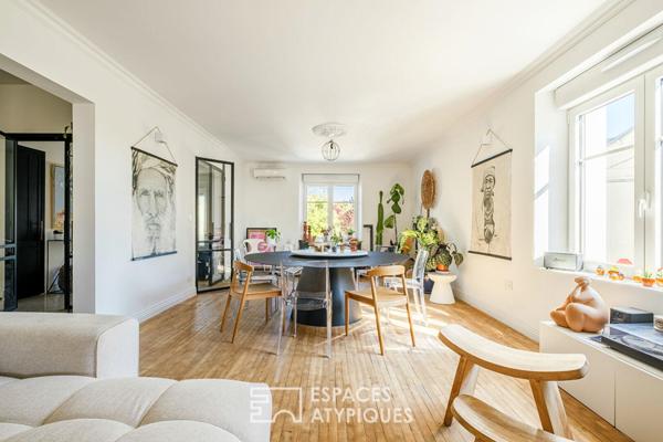 L’esprit sixties revisité : maison familiale au calme avec studio indépendant