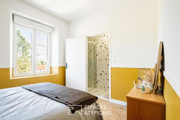 L’esprit sixties revisité : maison familiale au calme avec studio indépendant