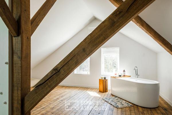 L’esprit sixties revisité : maison familiale au calme avec studio indépendant