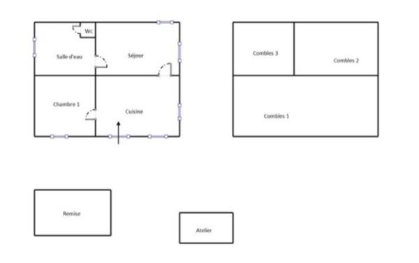 Maison ancienne + dépendances à rénover