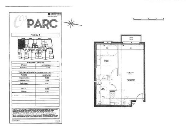 Location Appartement 2 pièces 48.46 m² - 15 AVENUE DE BORDEAUX Joue Les Tours 37300