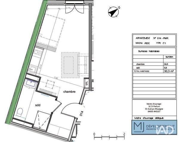 Studio à vendre 30 m² Grasse