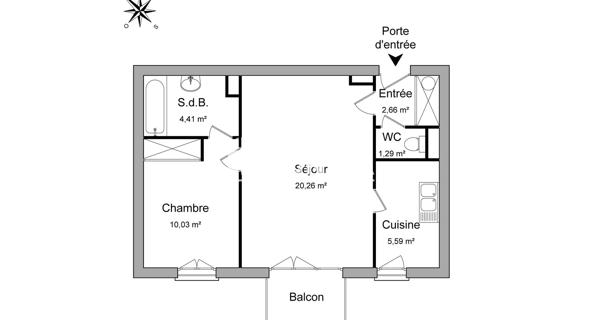 Location Appartement 2 pièces 44.24 m² - Eaubonne 95600