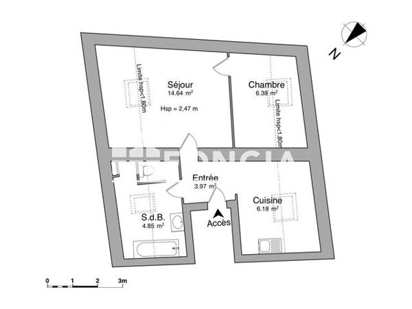 Location Appartement 2 pièces 36.02 m² - 72 RUE SAINT ELOI Chaptelat 87270