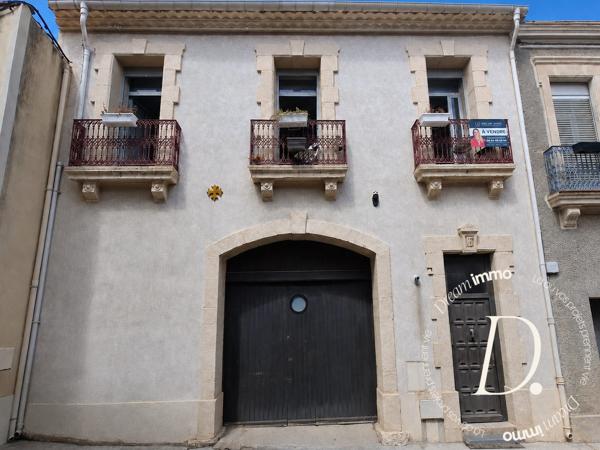 BOUZIGUES – MAISON VIGNERONNE 128 M² – GARAGE DE 112 M² – COUR