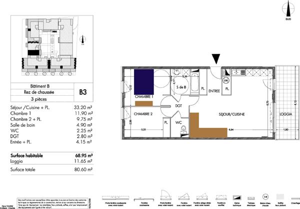 Appartement 3 pièces à vendre à Castelnau le Lez - La Galine