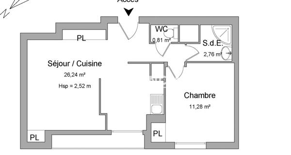 Location Appartement meublé 2 pièces 41.09 m² - Grenoble 38100