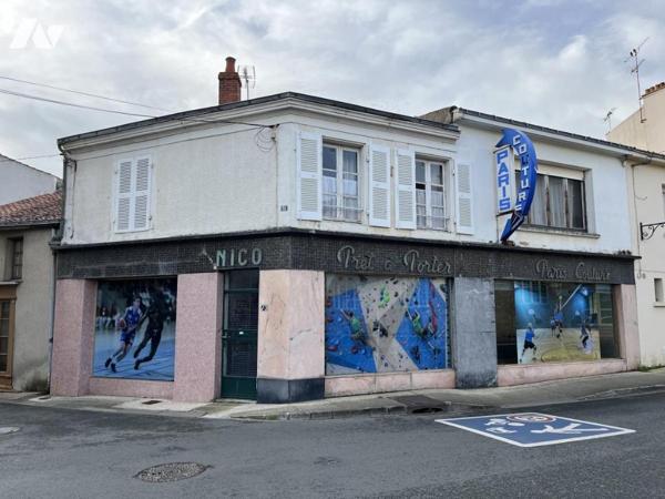 Local commercial et appartement T5 centre-ville