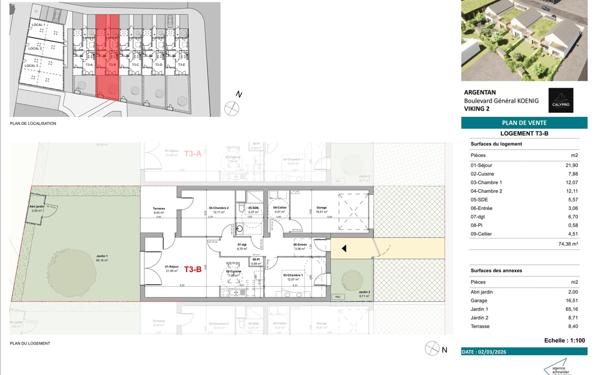 Maison à vendre    3 pièces •  Argentan