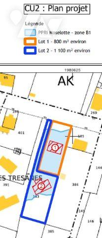 Terrain plat, vue dégagée montagne