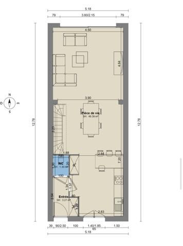 Maison coup de cœur. Belle pièce a vivre vue sur le jardin ,à l'étage une suite parentale avec salle de bain et un bureau , ensuite 2 chambres 1sdd MARCQ EN BAROEUL