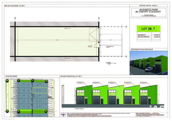 Local d’activité à vendre 116 m² Chevry-Cossigny