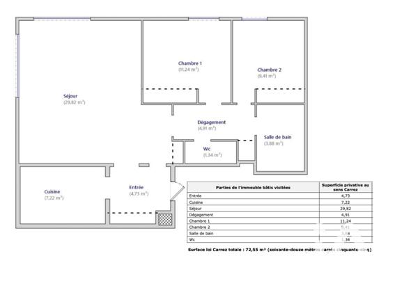 Appartement à vendre 3 pièces 73 m² Courbevoie