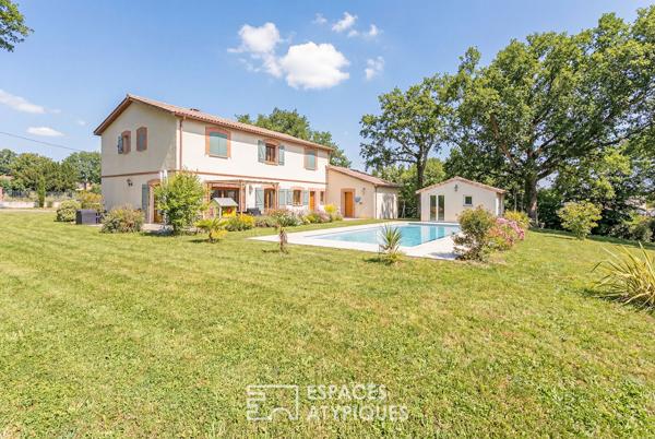Maison de caractère avec piscine en pleine nature