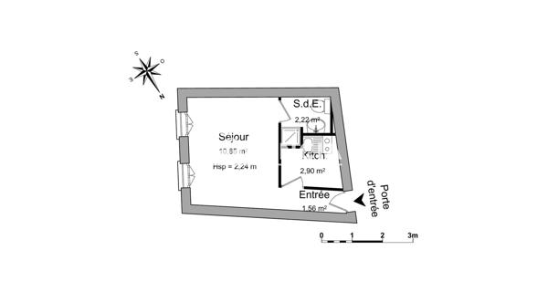 Location Studio 17.03 m² - Saint-germain-en-laye 78100
