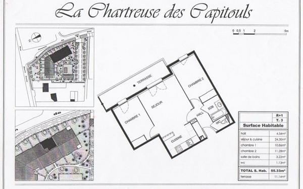 Appartement à vendre    3 pièces • 55 m2 Seysses