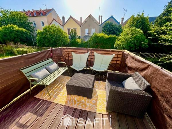 F3 avec Terrasses et Parking - Juvisy Côté Seine (Gare à 3 min)