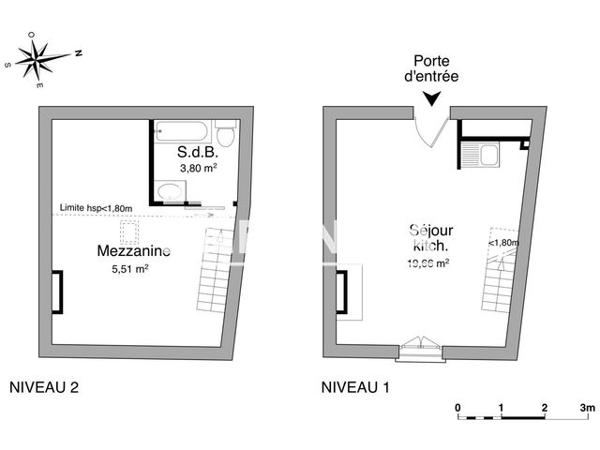 Location Studio 28.97 m² - 45 RUE ROBERT Nimes 30000